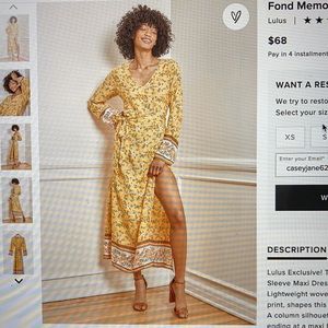 Lulu’s Yellow Floral Dress